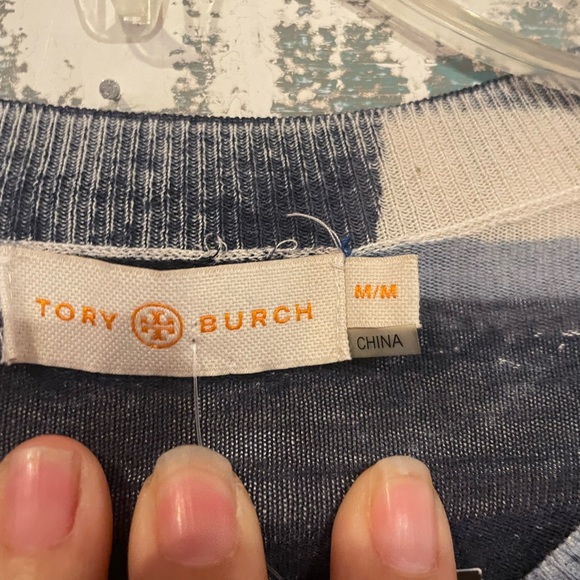 Navy n White Tory Burch Cardigan - Picture 4 of 5